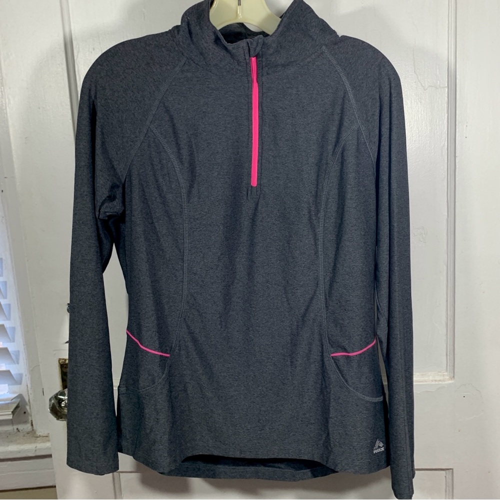 💜 RBX Quarter-zip Gray and Pink Lightweight Track Jacket